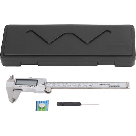 Pied à coulisse numérique électronique acier inoxydable haute précision 0-150 mm avec pile (1/5)