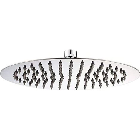 Tete de Douche Inox - Pommeau de Douche Ronde 20CM, Tete de Douche Pluie Universelle Filetage 1/2 Pouce, Rotatif 360°, Inclinable 30°, Facile à Installer et à Nettoyer (1/5)