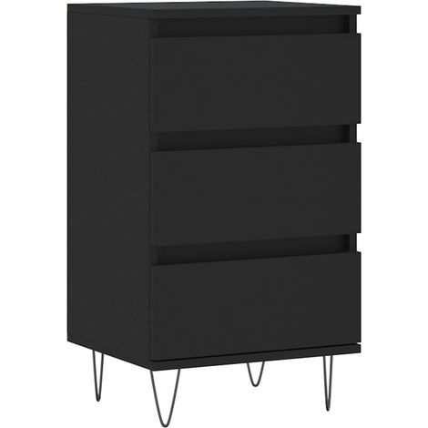 Credenza buffet cassettiera mobile contenitore organizer cucina soggiorno soggiorno 40 x 35 x 70 cm multistrato nero 020035933