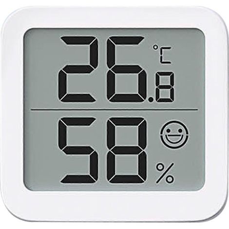 MIIIW S08 LCD Digital-Hygrometer für Innenräume, tragbares Tisch-/Wand-Hygrometer