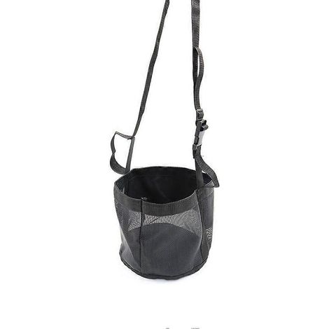 Sac à foin élastique ajustable pour chevaux - Sac à foin extérieur à porter autour du cou - 24 x 25 cm (1/5)