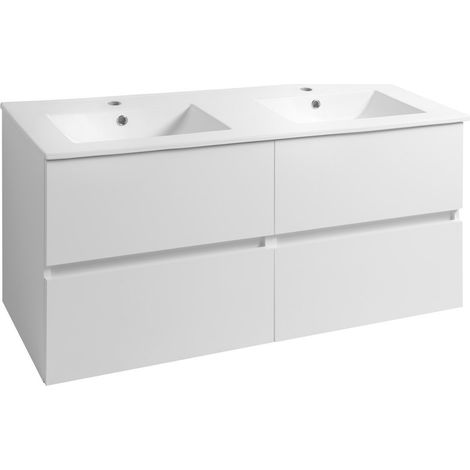 PANEDA meuble sous-vasque 119x55x45,2cm, blanc (1/5)
