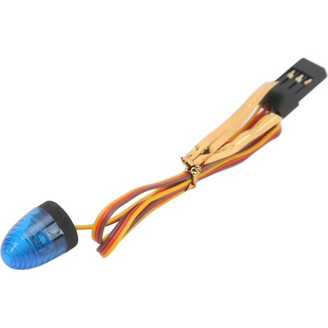 Feu LED bleu clignotant 10x15mm pour modèles RC 1/10, 5 modes, design compact et réaliste. (1/5)