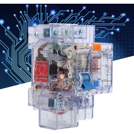 DZ47LE-63 1P+N C63 Miniatur-Fehlerstromschutzschalter, transparent, Miniatur-Haushaltsschalter, transparenter Fehlerstromschutzschalter (1/5)