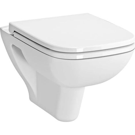 S20 vaso WC sospeso in ceramica 36x34x48 cm con brida, scarico orizzontale, venduto senza sedile, bianco (5505-003-0101)