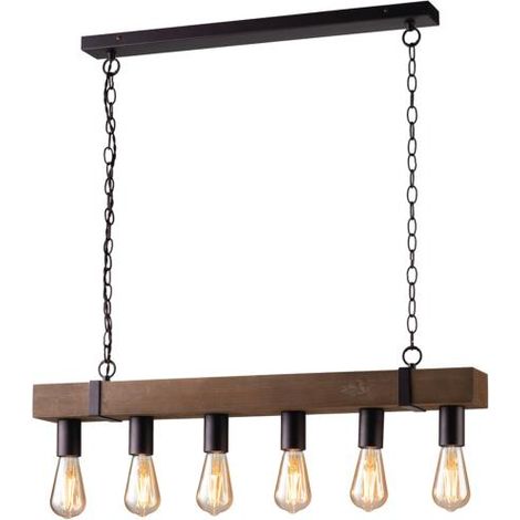 Fan Europe Texas - Suspension de plafond bar, Moro, bois antique, E27 (1/5)