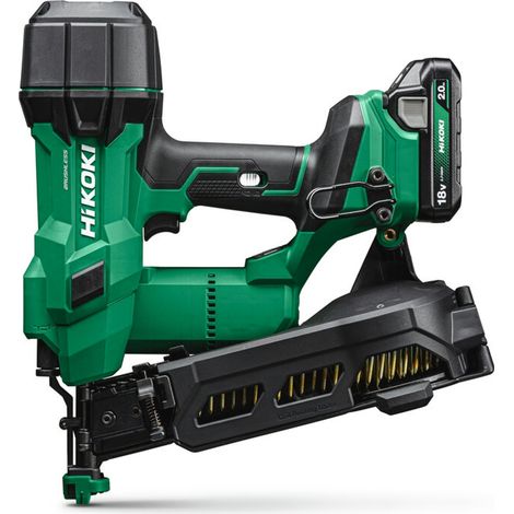 HiKOKI Akku-Dachpappnagler 18 V Brushless, 25-45 mm Nägel, incl. 2x Akku 2 Ah, Ladegerät, Zubehör, Koffer (1/5)