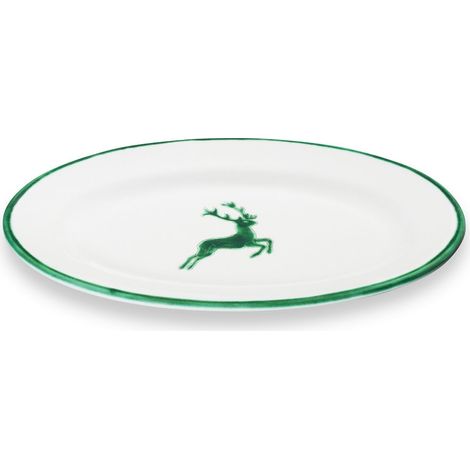 Gmundner Cerámica Ciervo Verde, fuente oval con bandera (21x14cm)