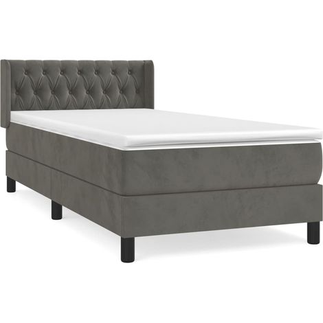 Maison Exclusive - Boxspringbett mit Matratze Dunkelgrau 90x200 c