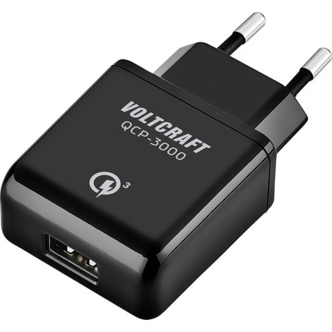 VOLTCRAFT QCP-3000 Chargeur USB 19.5 W 1x USB-A noir intérieure Qualcomm Quick Charge 3.0 A863322 (1/3)