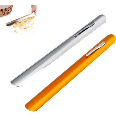 2 Pièces Ramasse Miettes Inox Manuel, Grattoir à Miettes Acier Inoxydable Courbé, Ramasse Miettes de Table pour Restaurants (1/4)