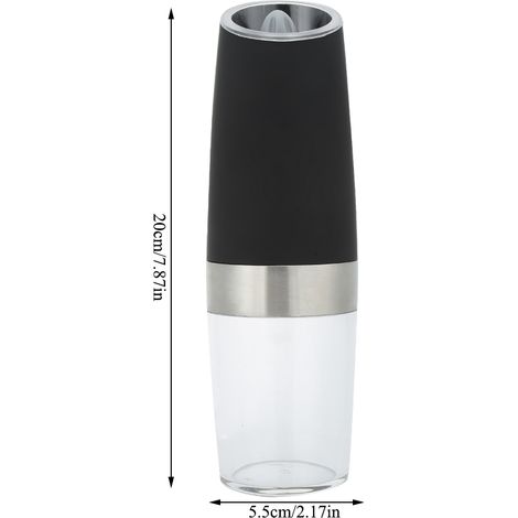 Moulin à poivre électrique multifonctionnel pour la maison, broyeur à épices à induction, ustensile de cuisine (noir) (1/5)
