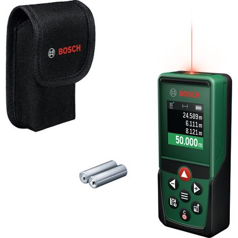 Telemetro laser digitale Bosch PLM 50-23, raggio d’azione fino a 50 m (luce rossa), in custodia (1/3)