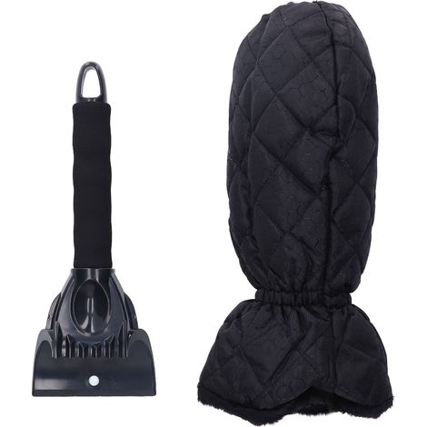 Gant Grattoir à Glace Imperméable 2 en 1 - Design Élastique et Antidérapant pour Voiture - Noir (1/5)