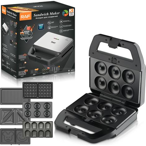 Le tout nouveau produit de RAF : appareil à sandwichs 6 en 1, appareil à petit-déjeuner portable, machine à beignets et à gaufres - AquaForge (1/5)