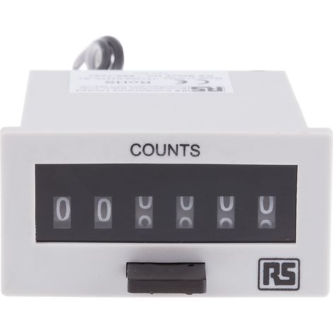 Compteur RS PRO Impulsion 12 V c.c. Numérique 6 digits ( Prix pour 1 ) (1/3)