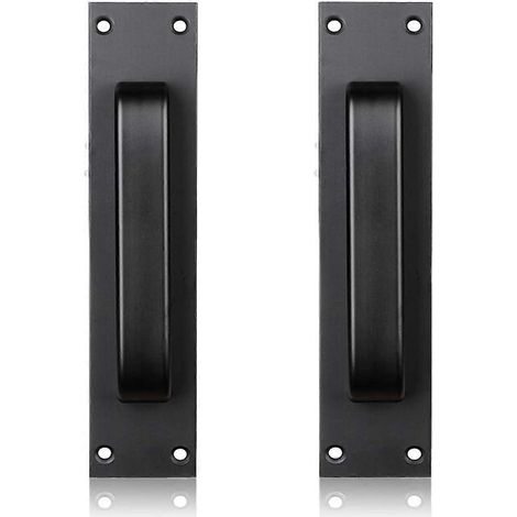 Poignée de porte coulissante noire pour cuisine/meuble/placard/penderie/tiroir, type porte de grange