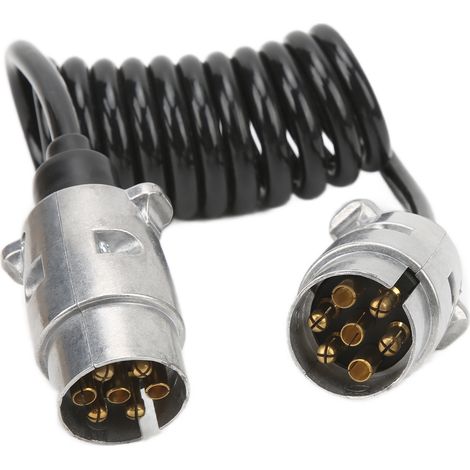 Rallonge de câble de prise de remorque 2 mètres 7 broches métal norme européenne accessoire auto (1/5)