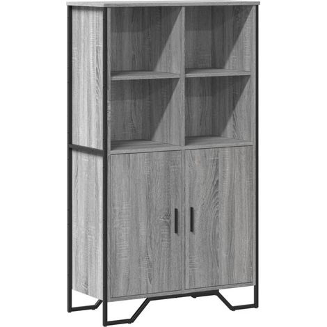 Highboard Grau Sonoma 79,5x35,5x137,5 cm Holzwerkstoff vidaXL (1/5)