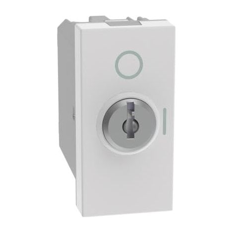 MatixGO 1 module Blanc JW4012 Interrupteur 2P 10 AX, 250Vac à clé