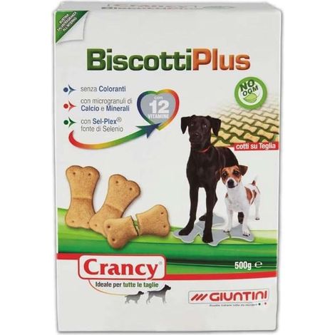 Biscotti Cane Crancy Plus 500g - Snack Masticabile Salute Dentale (1/4)