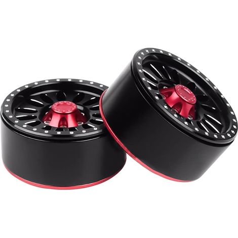 Beadlock Lot de 2 accessoires de moyeu de roue 1.9 pour roue SCX10 Noir (1/5)