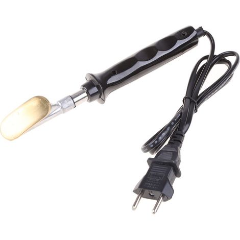 Soldador eléctrico con mango de plástico y punta plana para reparación de parachoques de coche, herramientas de soldadura manual, enchufe UE. (1/5)