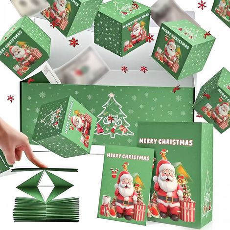 Boîte Surprise De Noël - Boîtes À Rebondir Avec Boîte Cadeau Et Sac Cadeau - Pour Cadeaux Festifs À Offrir À La Famille Et Aux Amis - Lot De 6 (1/5)