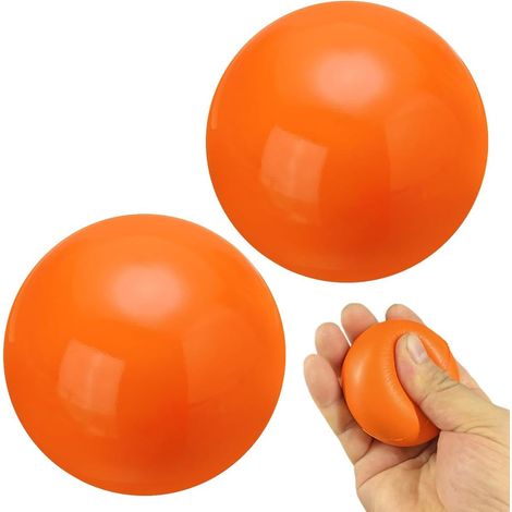 2 Pièces Balles D'exercice De Thérapie Des Mains Poignée Balle Balles D'exercice Pour Les Mains Balle Reeducation Main Balles À Presser Des Mains pour Renforcement de Main Poignets (orange) (1/5)