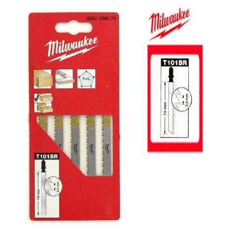 Lama per seghetto alternativo Milwaukee t101br denti invertiti taglio netto