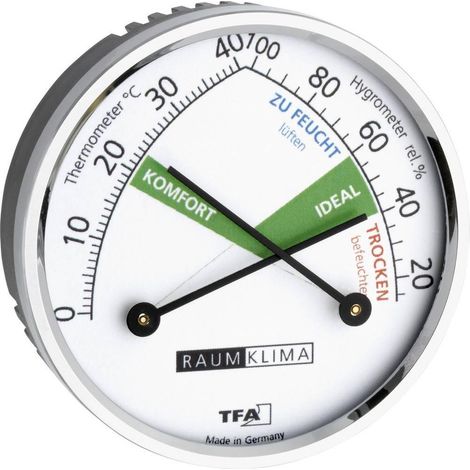 TFA Dostmann 45.2024 Termo-higrómetro Plateado de Interior