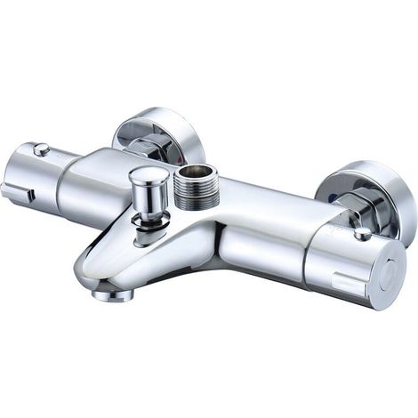 Thermostatic bath mixer with safety button 38° Thermostatic shower and bath mixer, Thermostatic bath mixer, Chrome, Brass MUMU (1/4)