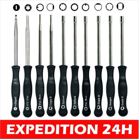 10 pcs Outil de réglage du carburateur Kit de Tournevis pour carburateur à 2 Cycles commun Réglage du Petit carburateur Moteur Régl (1/5)