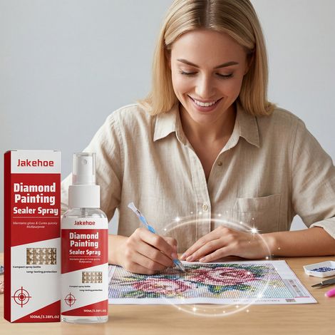 Diamantmalerei-Versiegelungsspray – Schützt vor Staub und Verfärbungen, erhält den Glanz der Diamanten – 100 ml -- DE (1/5)