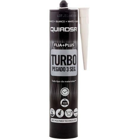 Adhesivo sellador fija+plus turbo 290 ml blanco quiadsa