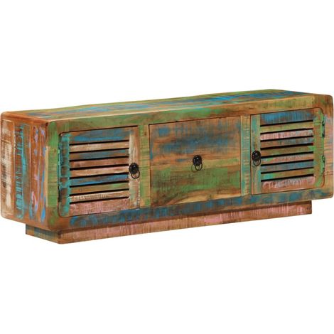 TV Cabinet 110x30x40 cm Solid Wood Reclaimed vidaXL (1/5)