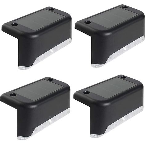 4er-Pack Solar-Terrassenleuchten, LED-Solar-Stufenleuchten, wasserdicht