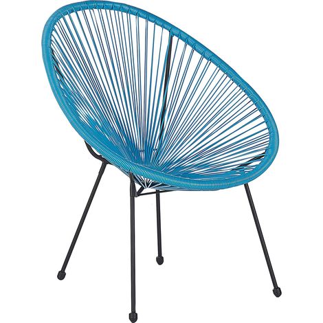 Gartenstuhl ACAPULCO II Polyrattan Blau (1/5)