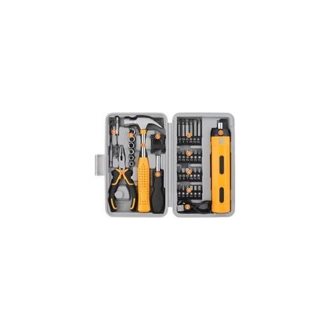 Ensemble de tournevis électrique rechargeable par USB 3,6 V, 38 pièces, outil électrique multifonction avec options d'embouts manuels et automatiques, design léger sans fil pour bricolage et (1/5)