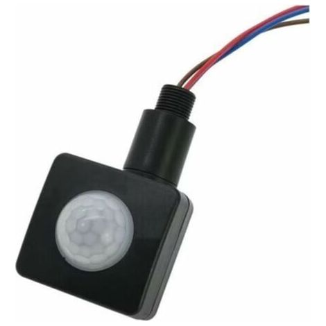 Capteur de Mouvement Détecteur Infrarouge extérieur de Corps Humain PIR Système d'alerte de Commutation Murale Noir 110V-240V Fonepro (1/5)