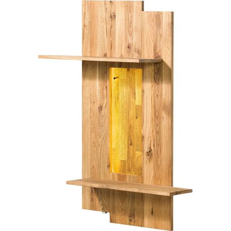 Scaffale pensile in legno di quercia 80x28x110 oliato naturale WIEN 236 (1/4)