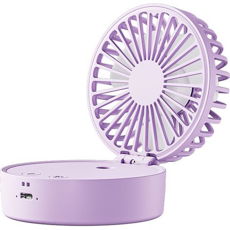 Ventilateur portable avec brumisateur, mini ventilateur de poche rechargeable par USB avec 5 vitesses, brumisateur rafraîchissant portable, ventilateur de table, petit ventilateur personnel pour les v (1/5)