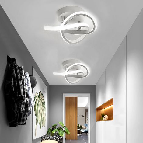 Plafonnier LED Toivize Moderne 3 Couleurs Aluminium Blanc 25cm Design Épuré Lumière Douce Sans Scintillement pour Couloir Salle de Bain Entrée (1/5)