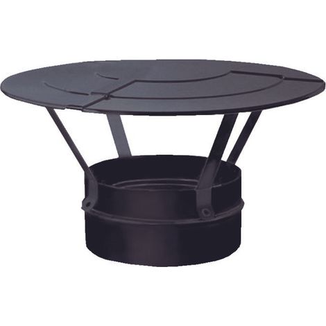 Cappello terminale cappello cinese d.80 nero inox verniciat