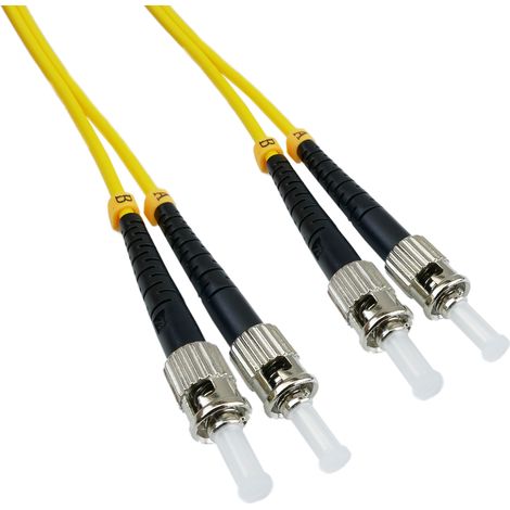 BeMatik - ST câbles en fibres optiques monomode à ST Duplex 9/125 de 10 m OS2 (1/3)