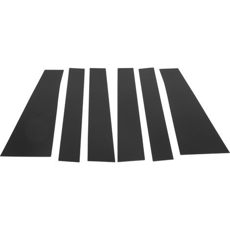 Lot de 6 autocollants de montant de vitre de portière de voiture, finition miroir noir brillant, pour Sienna 2010-2020 (1/5)