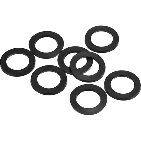 Rondelle Plate Caoutchouc, 8 Paquet 20mm ID 30mm OD Étanchéité Entretoise Joint Anneau pour Robinet Tuyau Eau Tuyau Fixation Boulon, Noir (1/5)