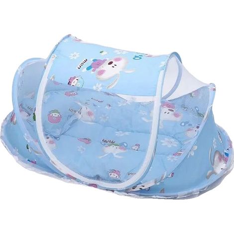 Tente de Moustiquaire pour Bébé, Design de Voyage Léger, Compact et Portable, lapin Bleu (1/2)
