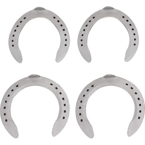 Ensemble de Fer à Cheval en Alliage D'aluminium 4 Pièces, Kit de Fer à Cheval Accessoires de Palmiers en Fer à Cheval pour Hippodrome de Courses de Chevaux (Taille 4) (1/5)
