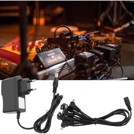 Adaptateur secteur 9V pour pédales d'effets guitare, alimentation 100-240V, prise UE, chargeur universel (1/5)